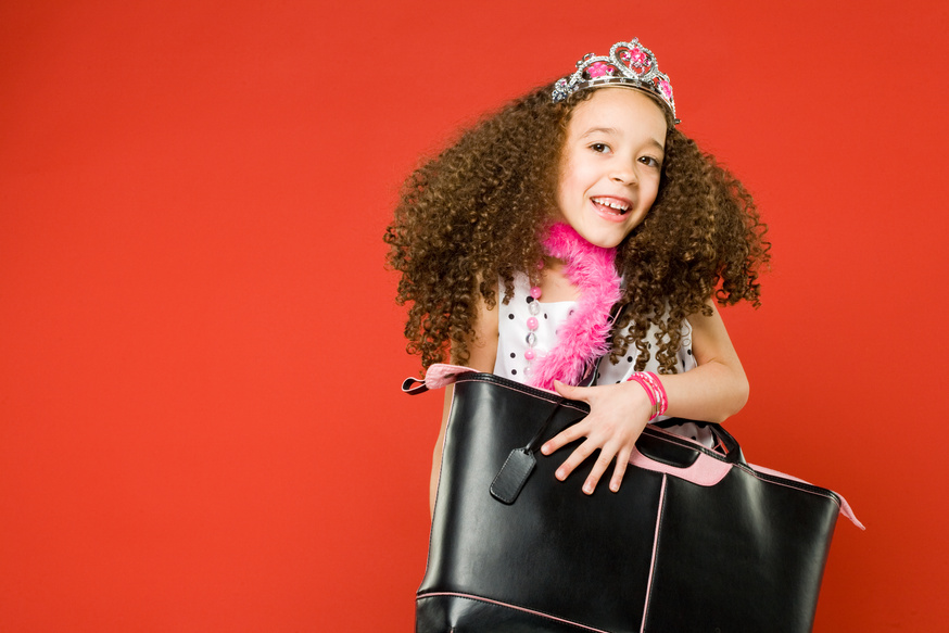 Cute Little Girl Playing Dress up!