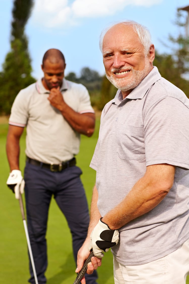 Senior Man Playing Golf